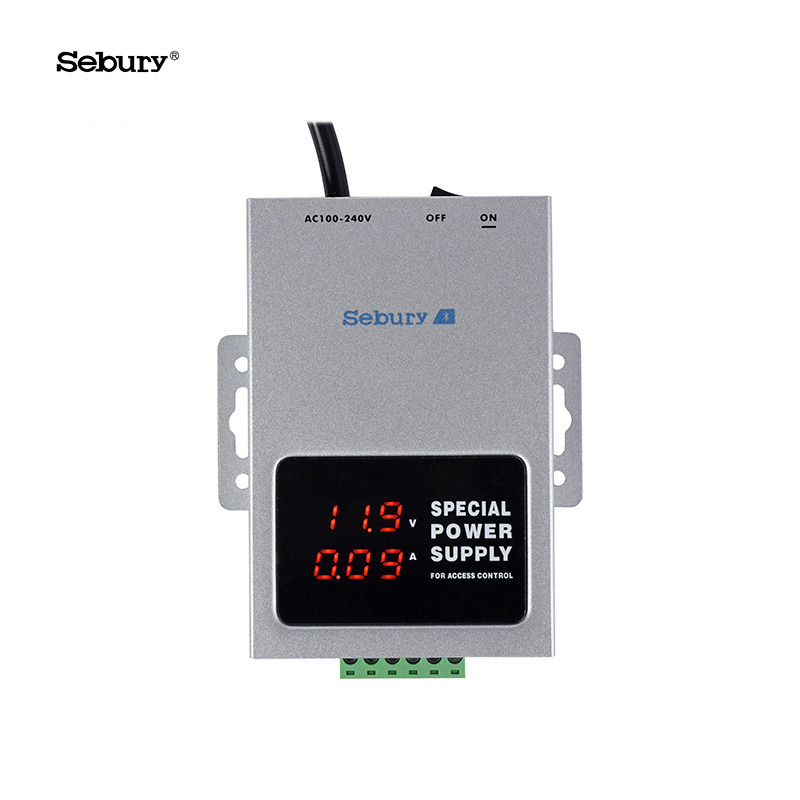 Sebury Zinc Alloy LED digital screen SPS 12V 1.5A Switch Power Supply with BT For Door Access Control System