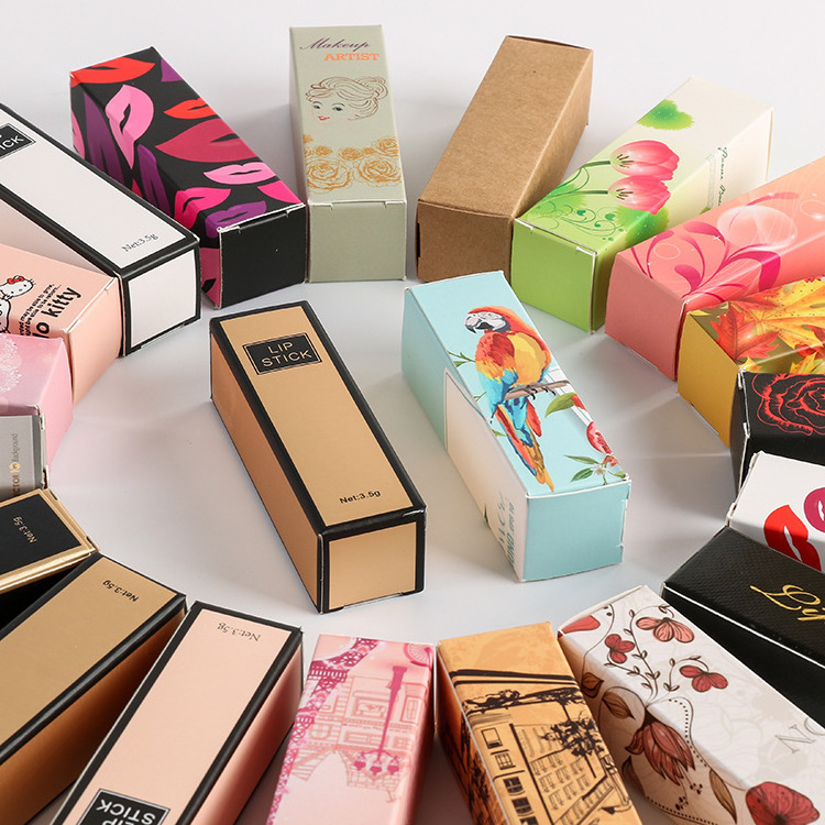 Wholesale Custom Printed Luxury Cosmetic Lipgloss Lipstick Packaging Paper Box