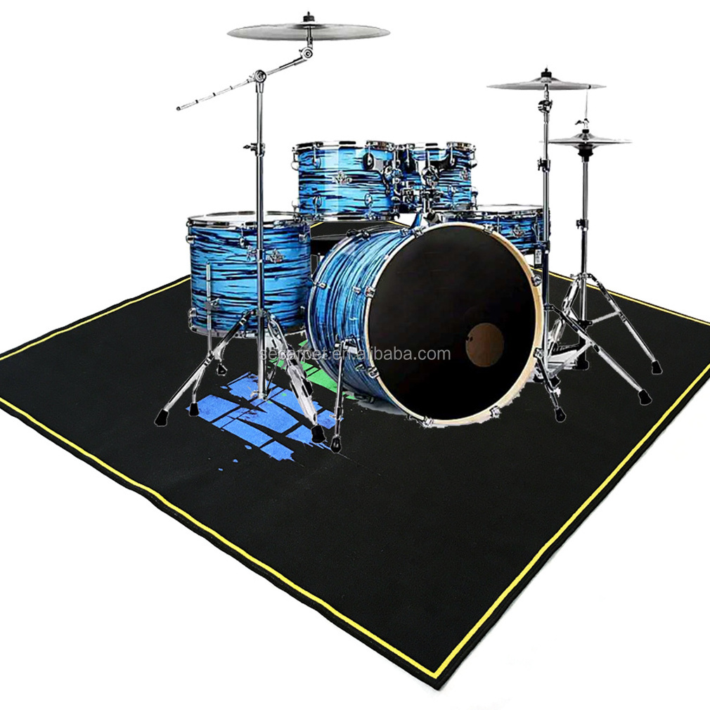 Non Slip Music Customized Logo Rug Drum Carpet