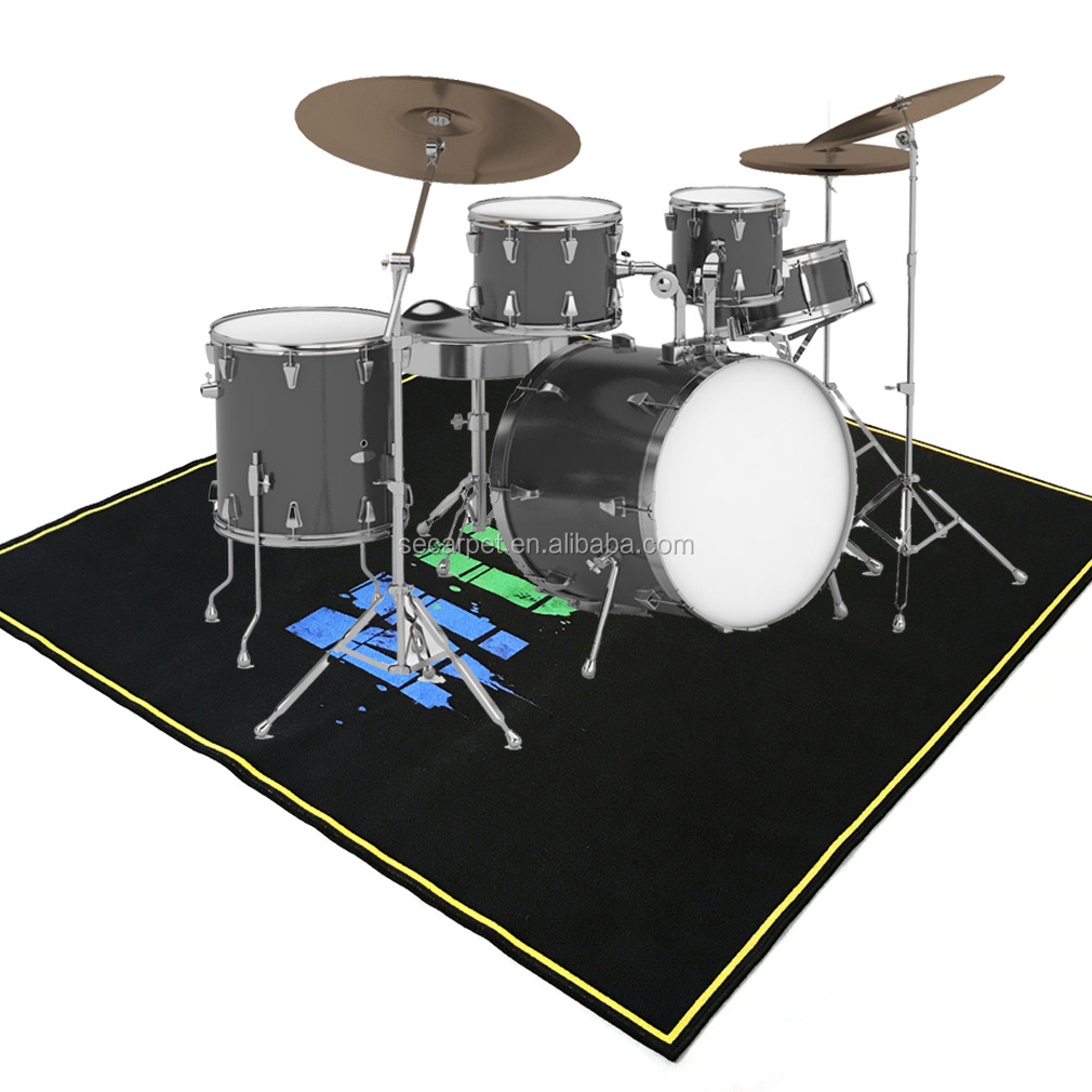 Non Slip Music Customized Logo Rug Drum Carpet