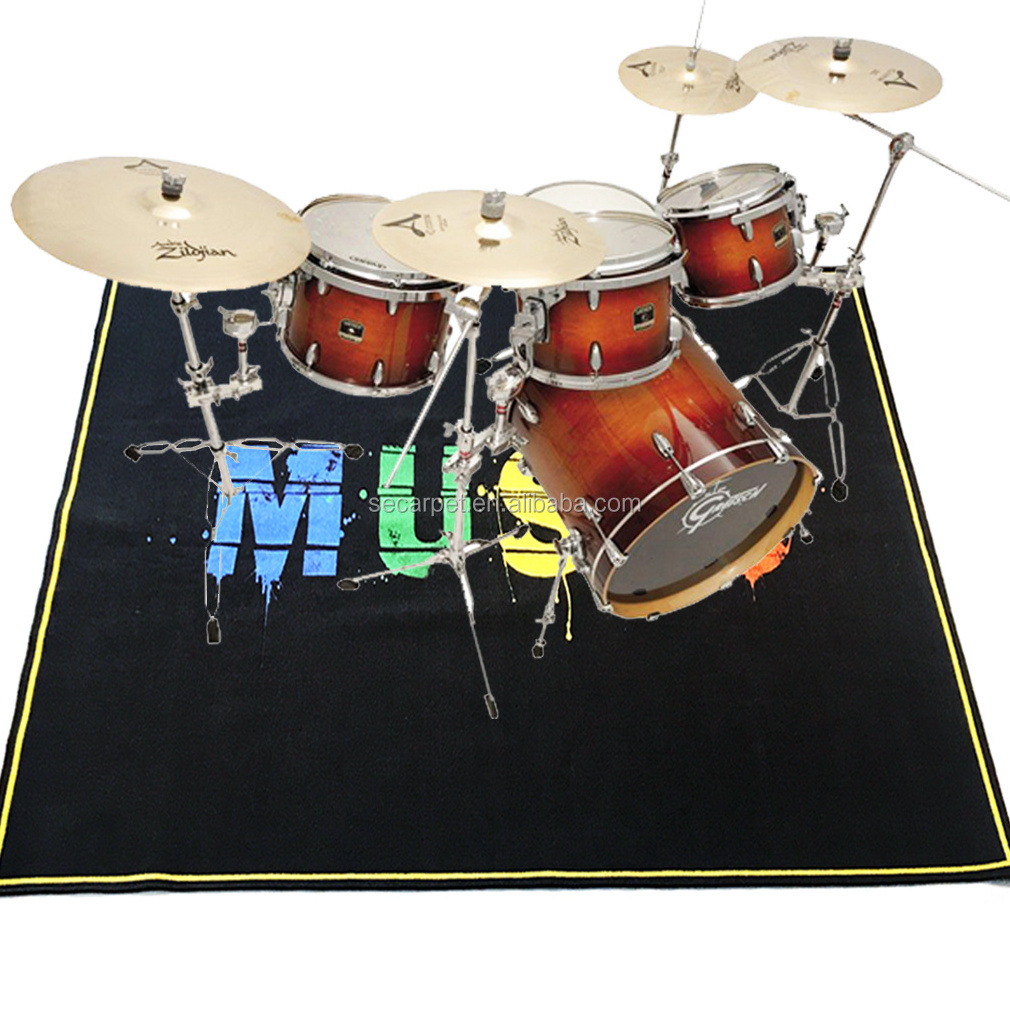 Non Slip Music Customized Logo Rug Drum Carpet