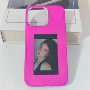 New Custom Luxury Designer DIY NFC E Ink Screen Display Smart Phone Case for IPhone 13 14 15 pro max NFC App Ink Cases Cover