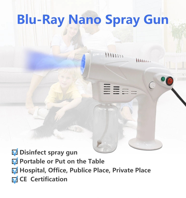 High Quality  Price low Portable Blu-Ray Anion Nano Spray Gun Nano Sterilizing Steam Gun