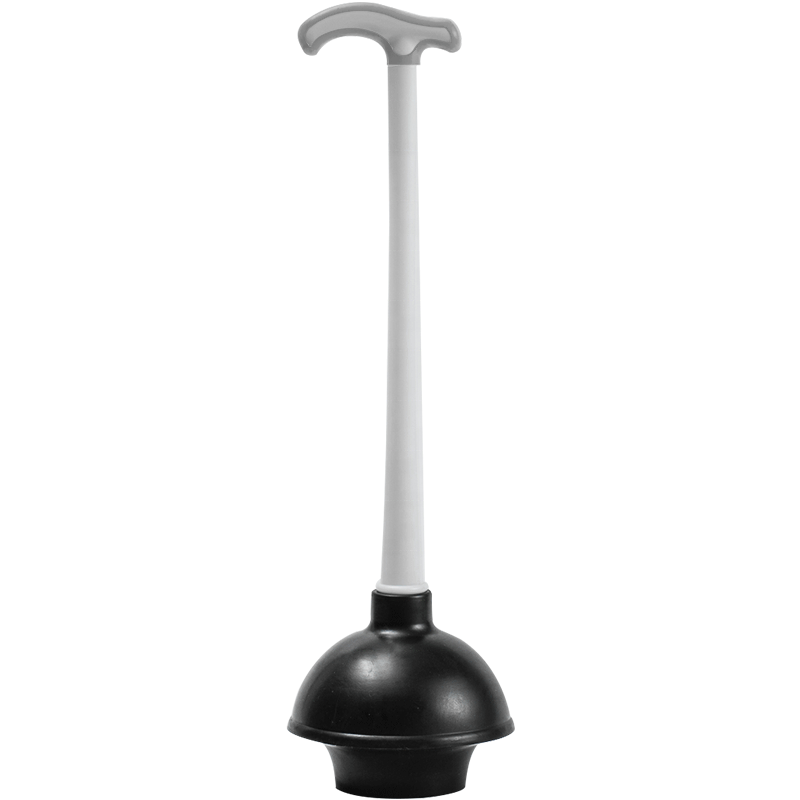 Double layer thickened toilet pump with T-shaped anti-skid handle and rubber cup toilet plunger