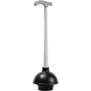 Double layer thickened toilet pump with T-shaped anti-skid handle and rubber cup toilet plunger