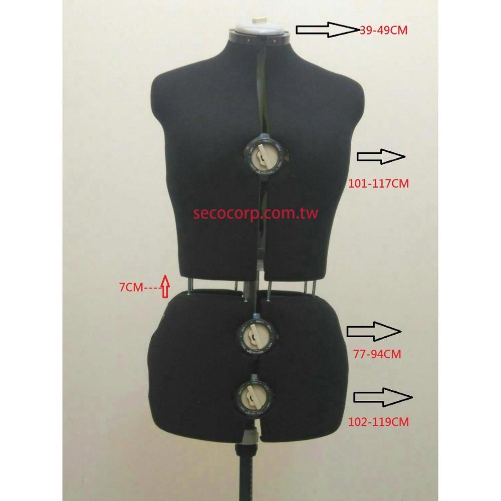 MOD151(B) MADE IN TAIWAN FEMALE DRESSMAKER ADJUSTABLE TAILORING DRESS FORM DUMMY MANNEQUIN