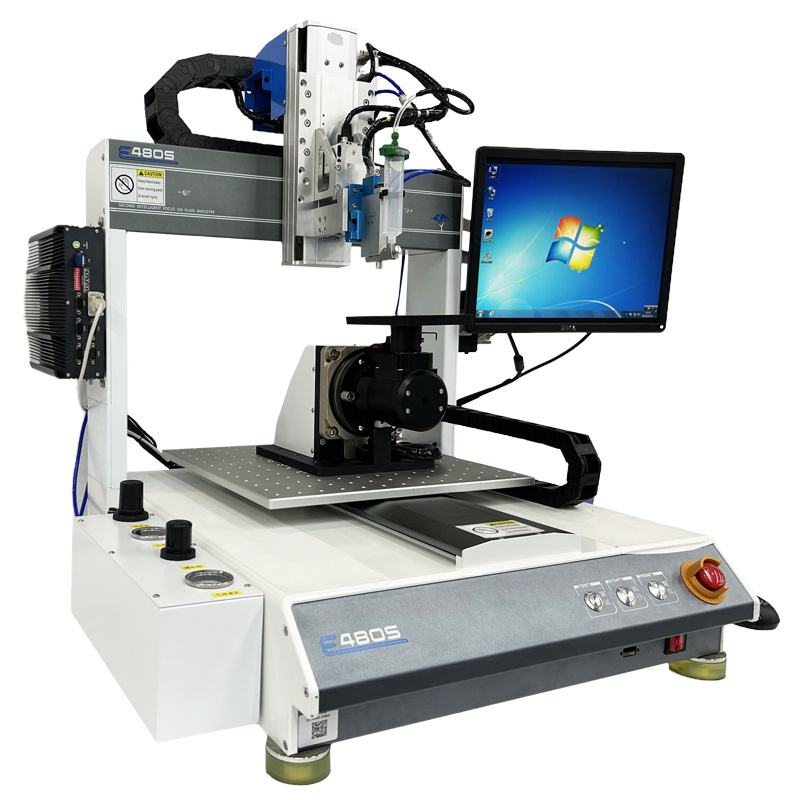 5 axis Servo motor screw desktop high precision ccd visual PCB LED LCD cnc automatic glue dispenser dispensing machine robot