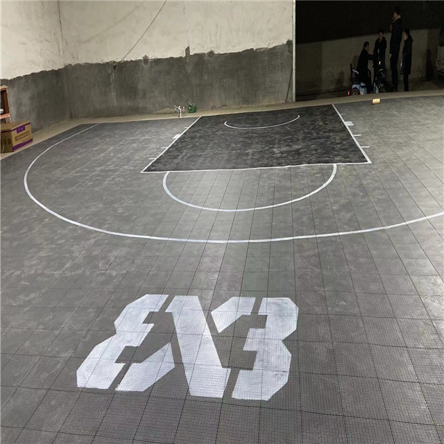 Portable interlocking system custom backyard PP plastic material used 3x3 outdoor sports basketball court floor tiles for sale