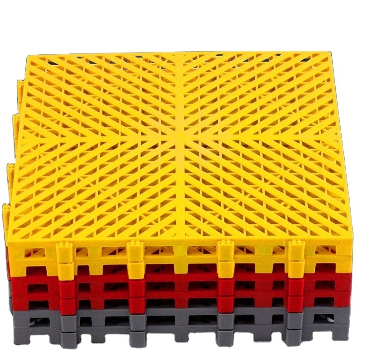 Interlocking Garage Floor Tiles Plastic Grid Vented Modular for Car Wash floor