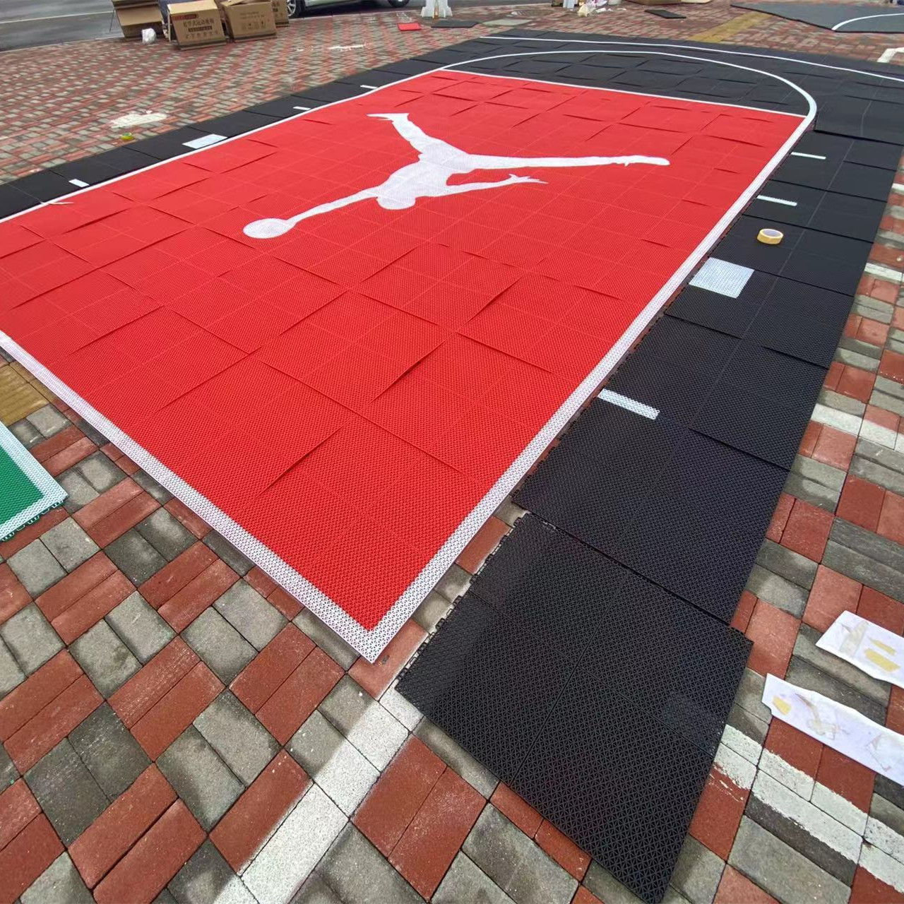 Outdoor Fiba Approved Hard Flat Surface Sports Skating And Hockey Sport Flooring Pickle Ball Sports Flooring Court Flooring