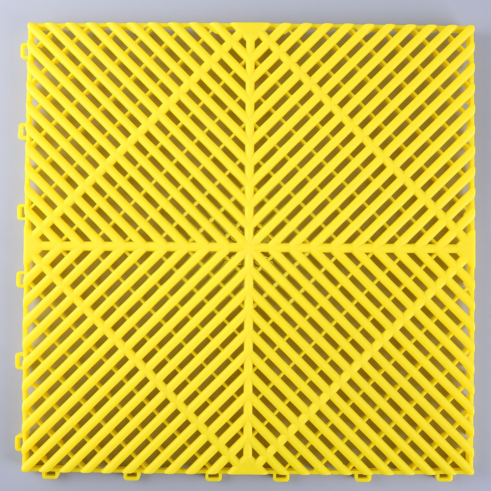 Interlocking Garage Floor Tiles Plastic Grid Vented Modular for Car Wash floor