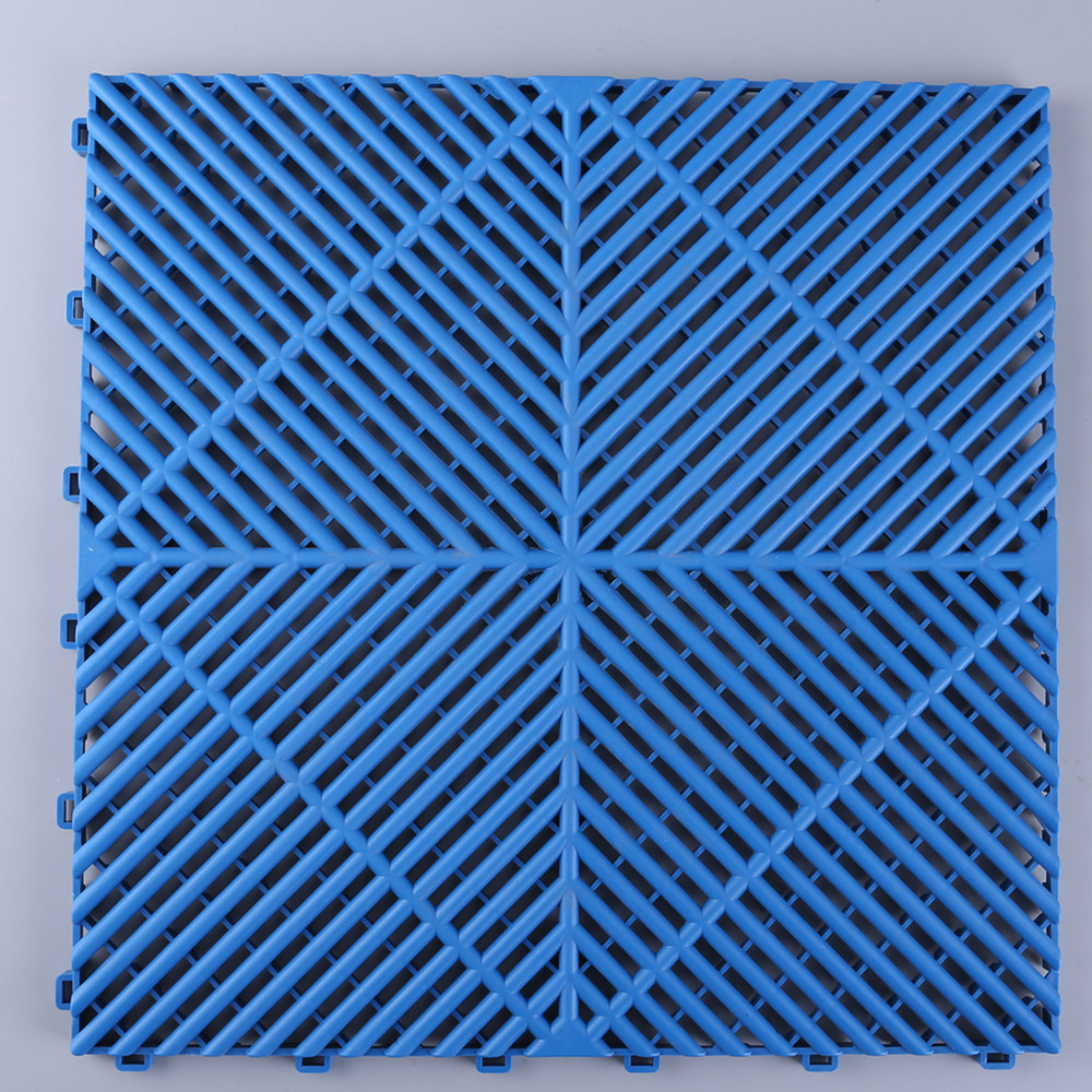 Interlocking Garage Floor Tiles Plastic Grid Vented Modular for Car Wash floor