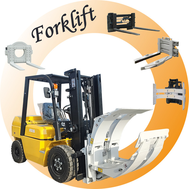 SECSUN montacargas forklift truck price 2 ton 3 ton 3.5 ton 4 ton diesel forklift with paper roll clamp