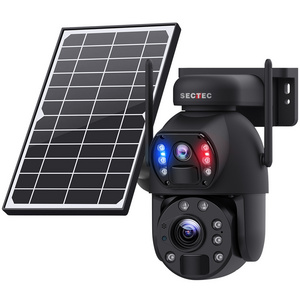 2024 Sectec 3K 20X Zoom Dual Lens 6MP 4G Solar Camera Security System Outdoor Ptz Surveillance Ptz IP Network Camera