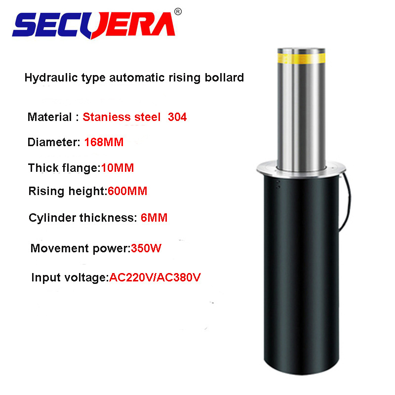 2022 Hydraulic Automatic Rising Bollards Security Bollards 168mm Road Traffic Automatic Lifting Roadblock