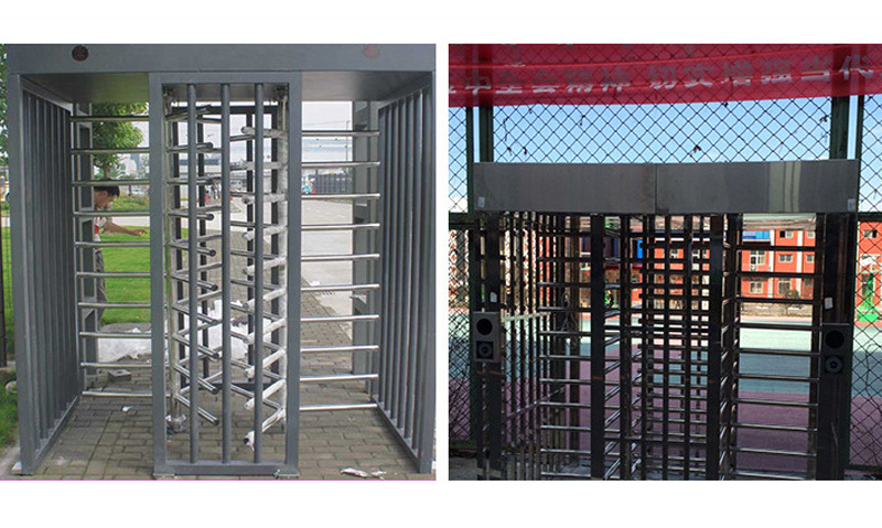 Full height 304 stainless steel door revolving turnstile gate