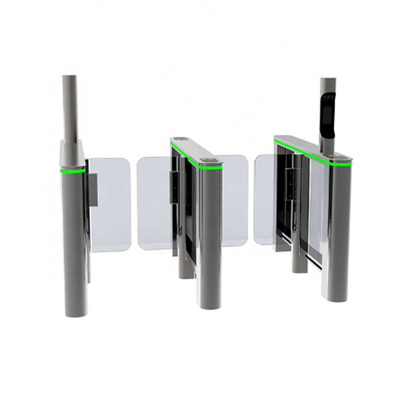 India High Security Face Recognition Fingerprint Access Control Swing Flap Barrier Gate speed turnstile gate