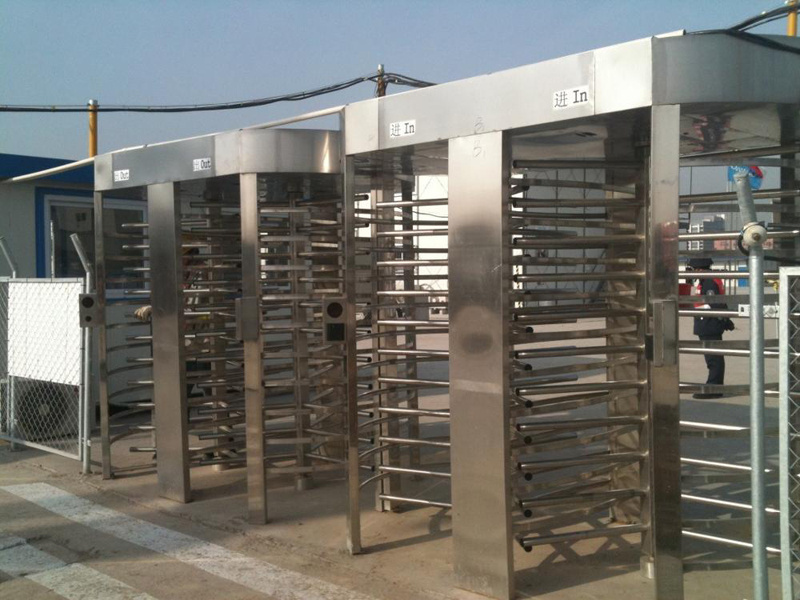 Full height 304 stainless steel door revolving turnstile gate