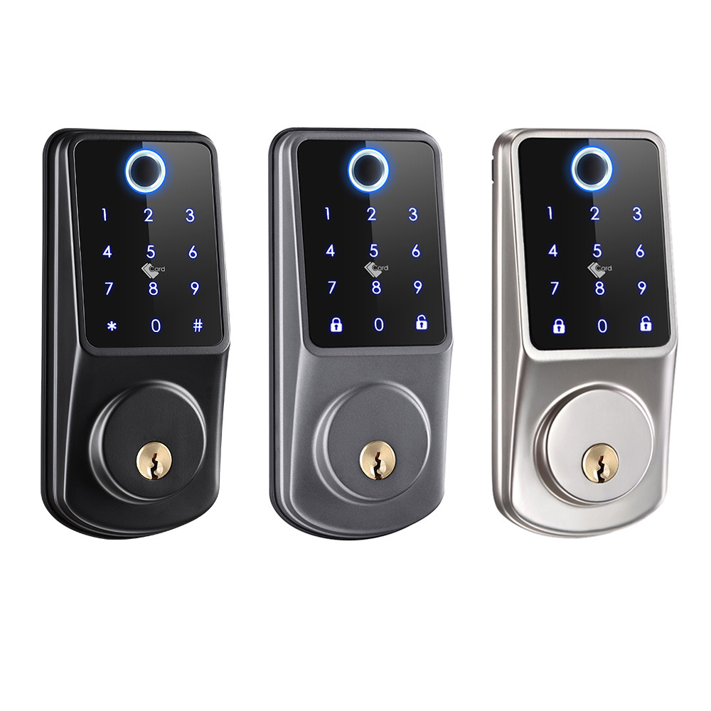 Wireless Fingerprint Smart WiFi Door Lock,Keyless Touch digital Deadbolt Lock with USB Charging for Home/Office Smart Door Lock