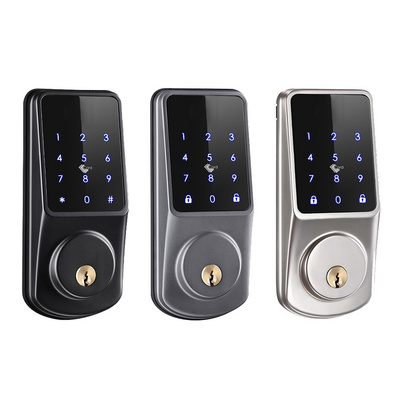 Tuya WiFi TT Lock Wireless Keyless touch digital Keypad with Mechanical Key Smart Deadbolt Lock