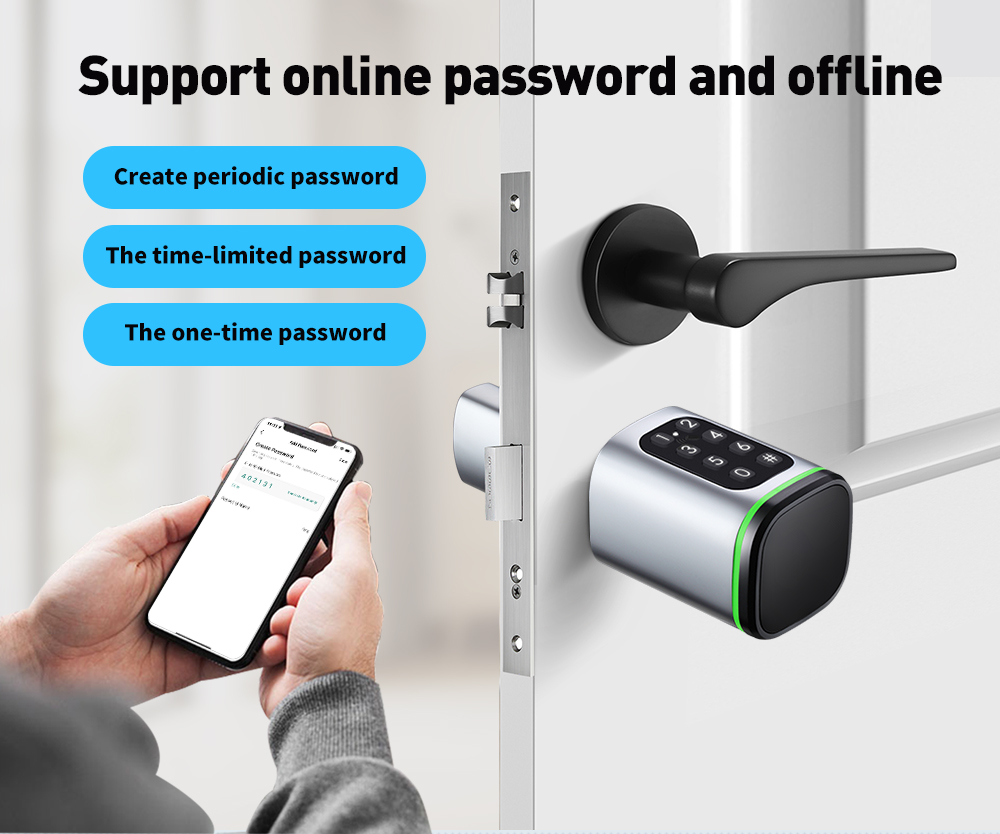 Euro Standard Smart Cylinder with TTlock Tuya Bluetooth Adjustable Cylinder Size Electronic Password Card Key Smart Lock