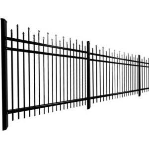 Square Post Welded Galvanized Wrought Iron Steel Picket Fencing for Garden Fence with Powder Coated