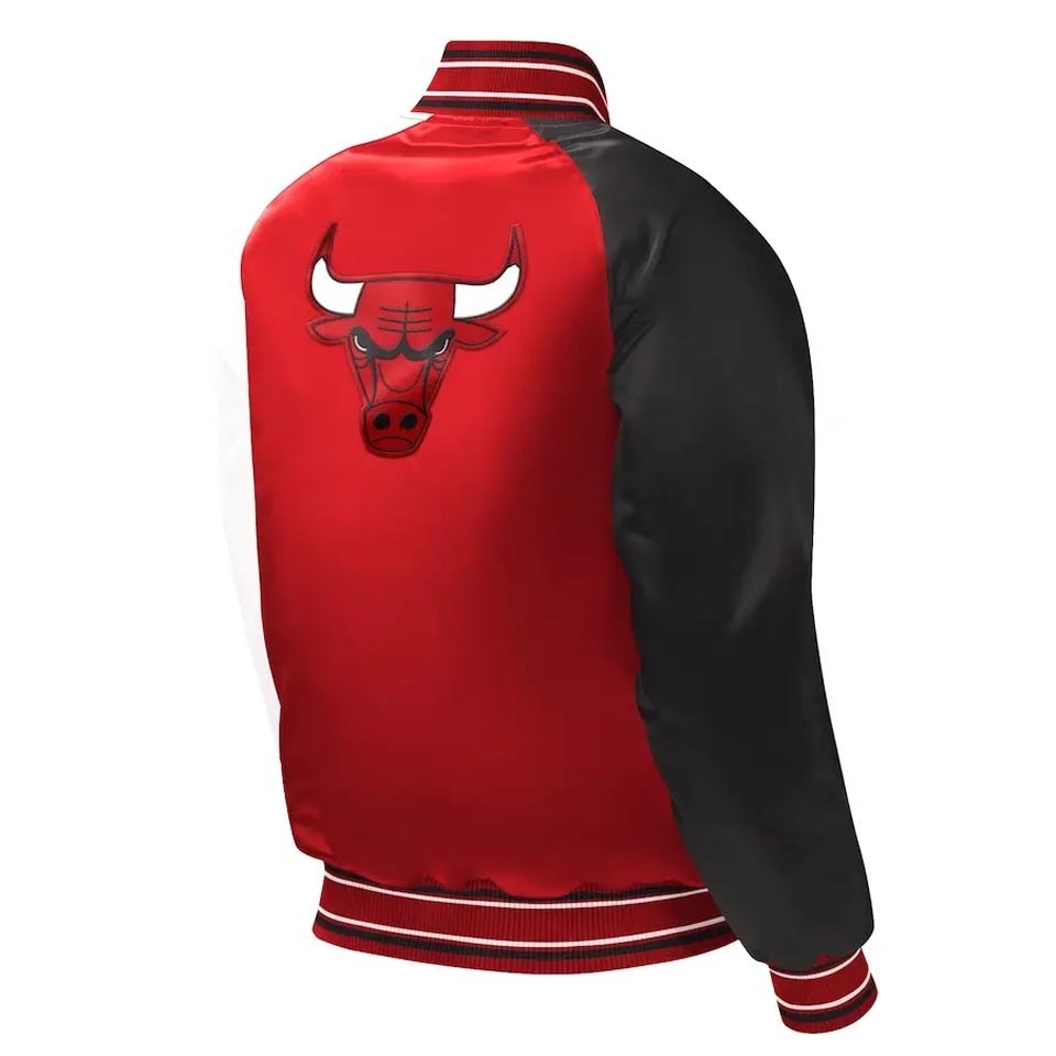 Customized Design Team Chicago Bull & Number Starter bomber jacket / Embroidered Satin bomber Jackets