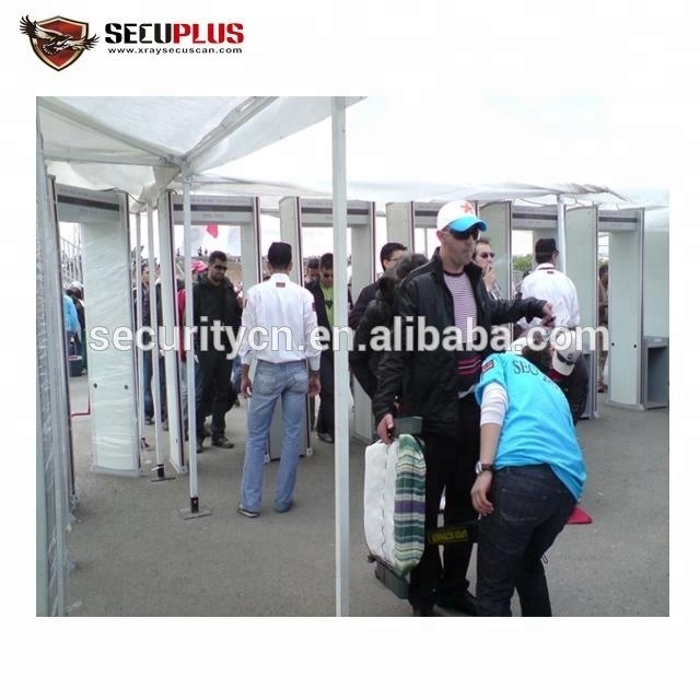 reliable single zone door frame metal detector walk through gate security equipment in hotel, bank, expo