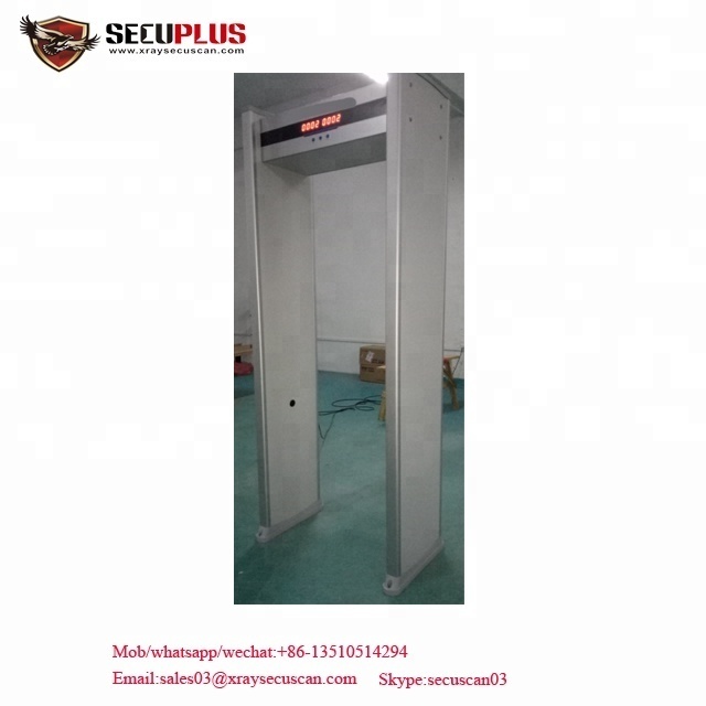 reliable single zone door frame metal detector walk through gate security equipment in hotel, bank, expo