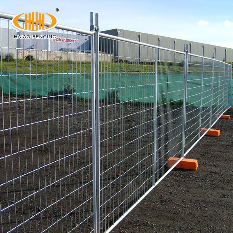 2.1x2.4m high quality metal legs temporary fence australian portable temporary dog runs fence with water weights