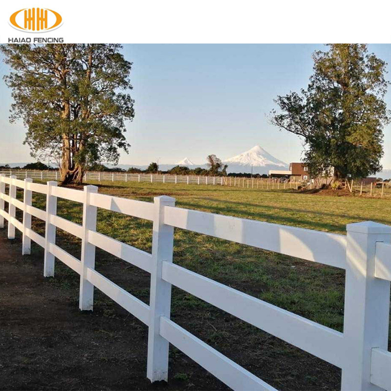 Cheap pvc fencing panels and post 6x8 semi privacy pvc white farm fencing pvc post and rail fencing for horses prices