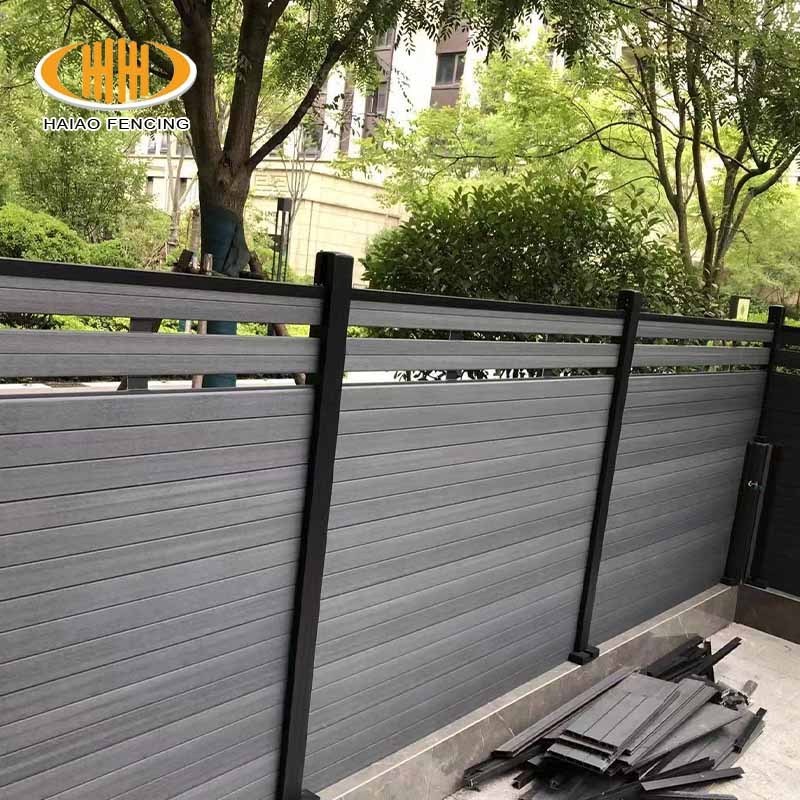 Durable weather-resistant building security 6ft h x 8ft w vinyl pvc wpc privacy diy composite fence