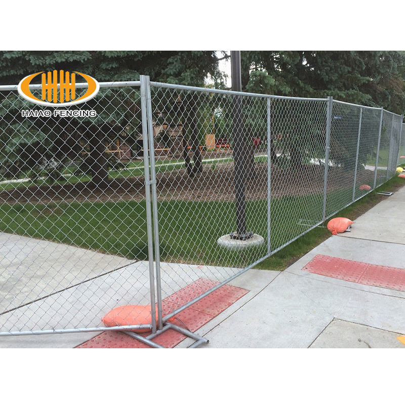 6' high x 10' long chain link portable panels used temporary fences for construction