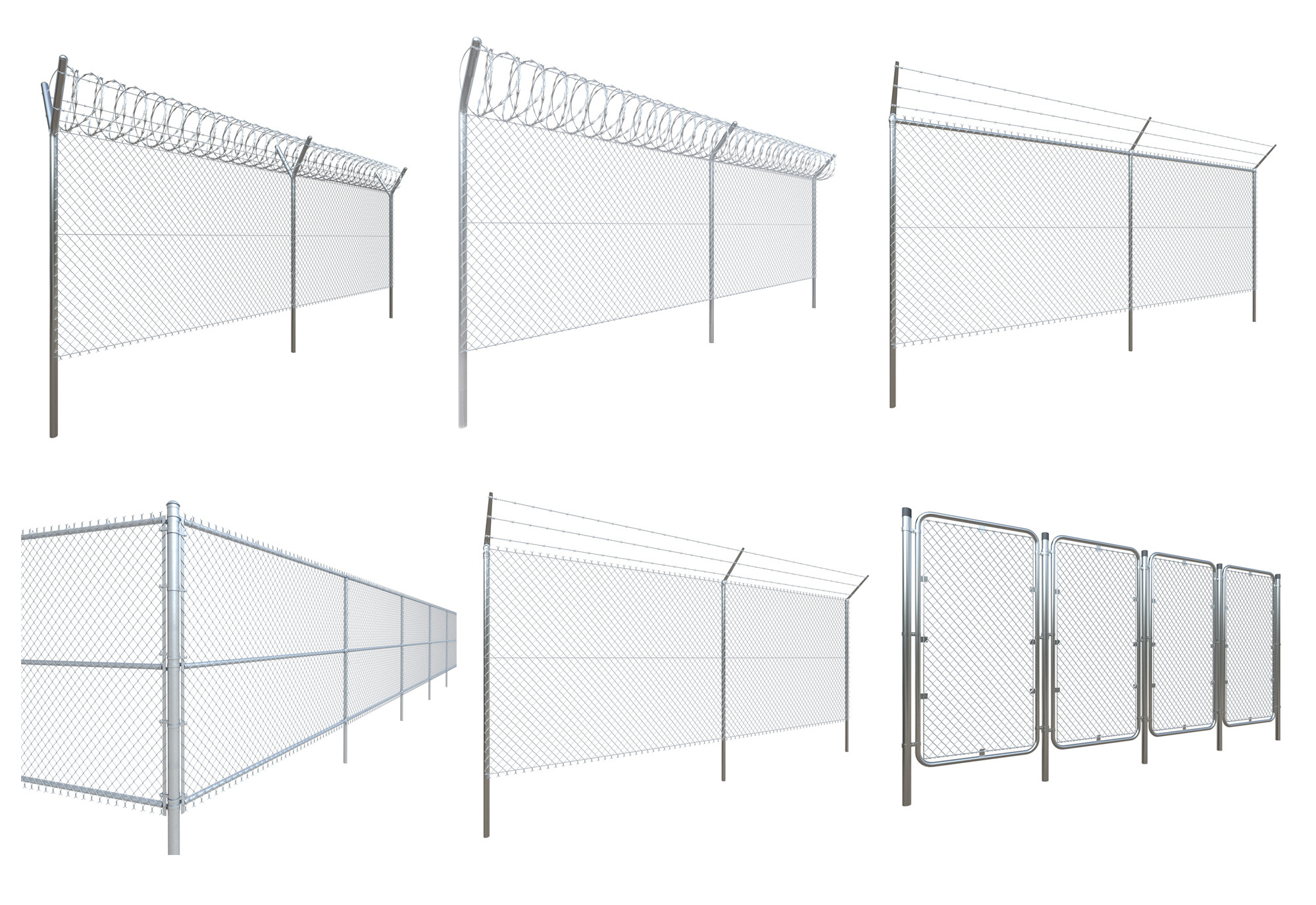 OEM&ODM factory supply 6feet galvanized chain link fence 100 ft roll with the barbed wire