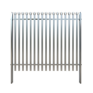 Durable metal steel residential border garden security 6ft angle iron europe palisade fence and gate