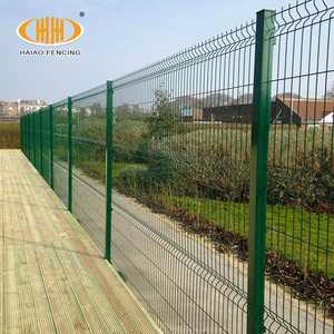 Prix grillage rigide en 3d pour cloture poteaux et bavolet, rigid wire mesh price for fence