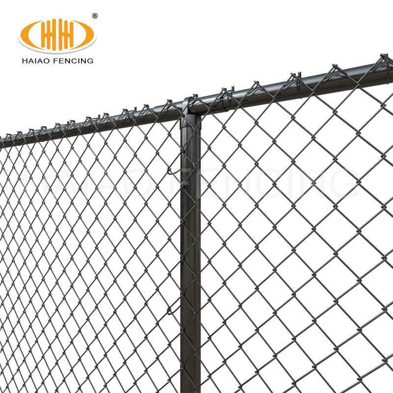 2021 New Arrival Black PVC Coated Chainlink Fence Chain Link Fence for football Playground