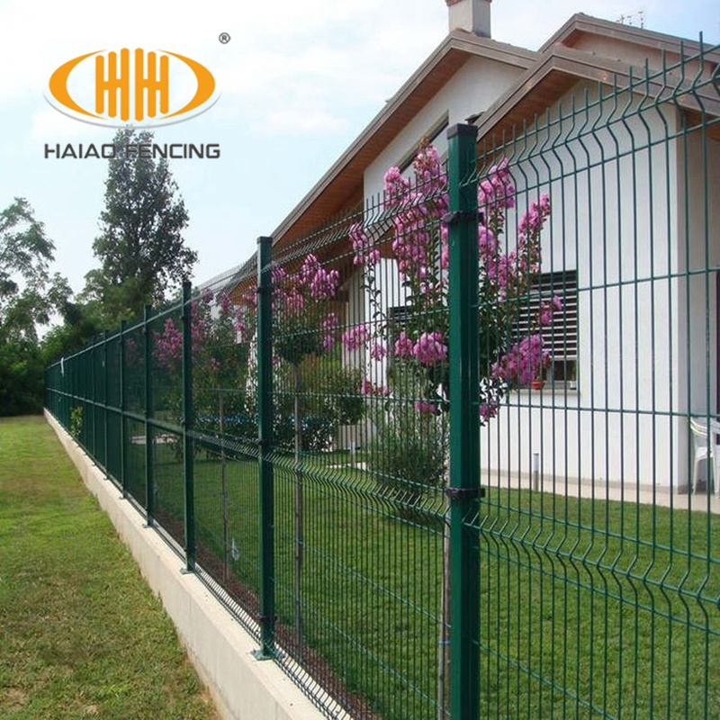 Prix grillage rigide en 3d pour cloture poteaux et bavolet, rigid wire mesh price for fence