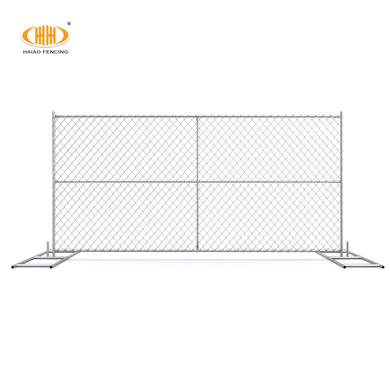 6' high x 10' long chain link portable panels used temporary fences for construction