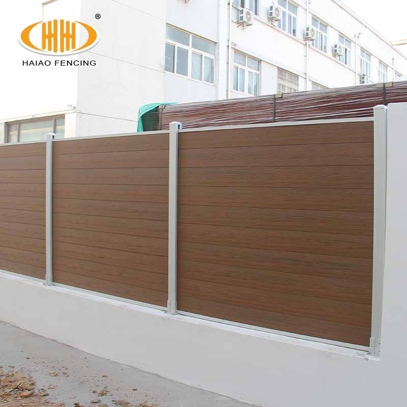 Durable weather-resistant building security 6ft h x 8ft w vinyl pvc wpc privacy diy composite fence