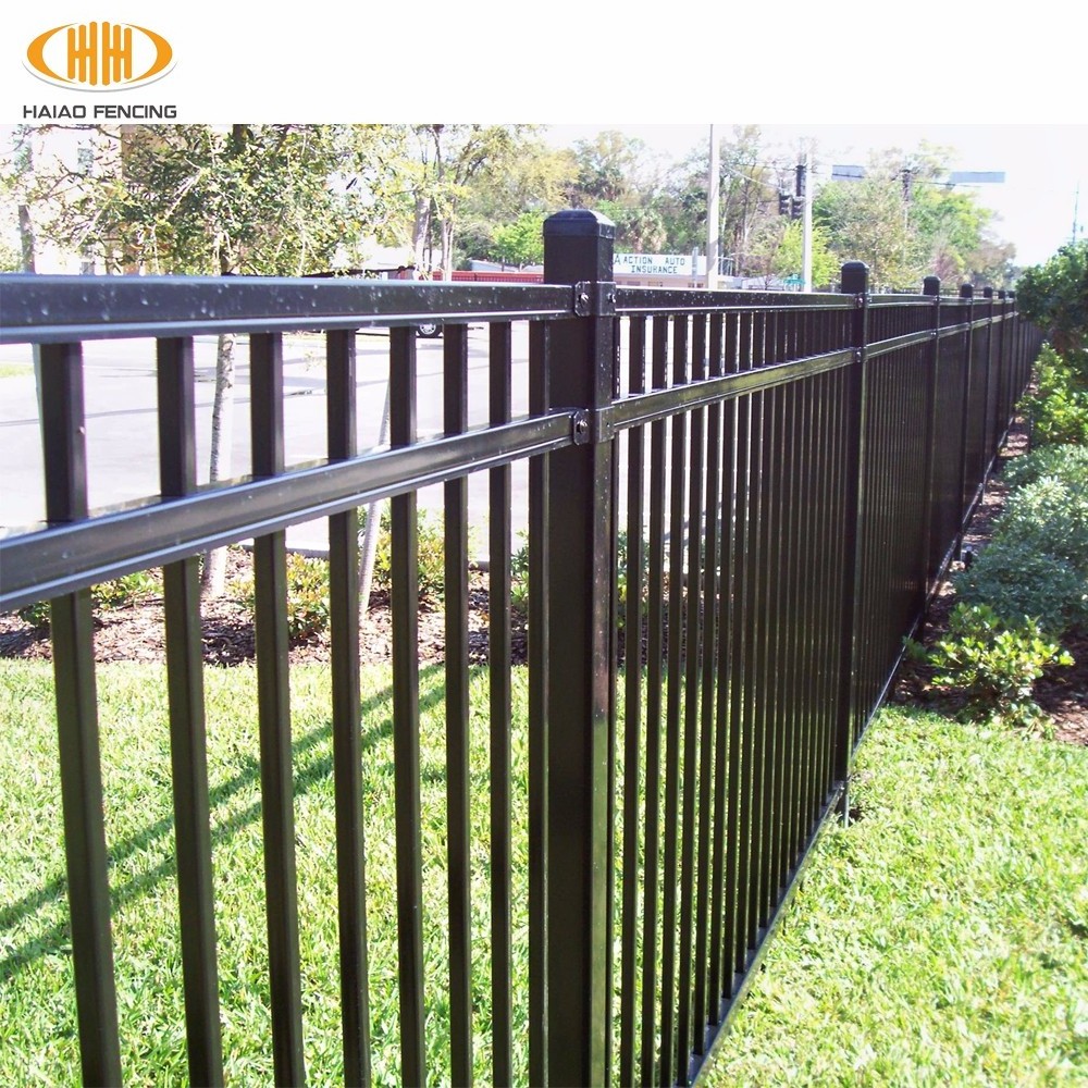 High quality italian style decorative iron fence design 4ft anti climb used pool fence with gate