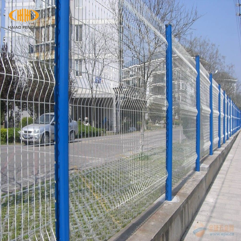 Prix grillage rigide en 3d pour cloture poteaux et bavolet, rigid wire mesh price for fence