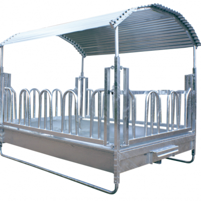 Hot sale new design galvanized metal cattle cow sheep horse livestock feeder with roof for farm