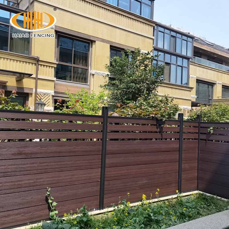 Durable weather-resistant building security 6ft h x 8ft w vinyl pvc wpc privacy diy composite fence