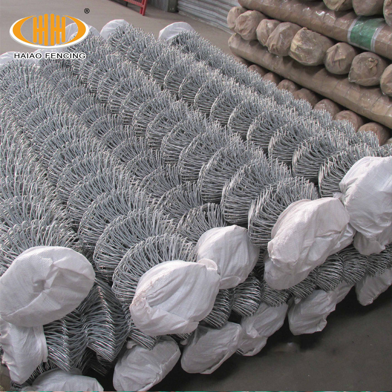 Haiao galvanized chain link fence panels for farm wire mesh 50x50mm 8ft chain link fence rolls with slats