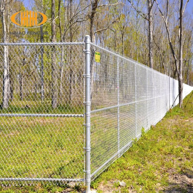 6 foot 9 gauge high quality used chain link fence price galvanized and pvc coated wire fence for sale