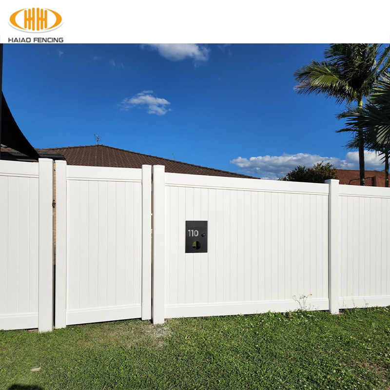 Retractable outdoor vinyl lattice fence white full set pvc horizontal vinyl fence 6ft for outdoor