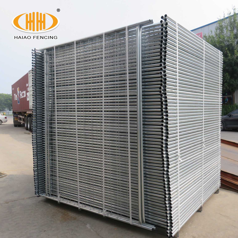 2.1x2.4m high quality metal legs temporary fence australian portable temporary dog runs fence with water weights