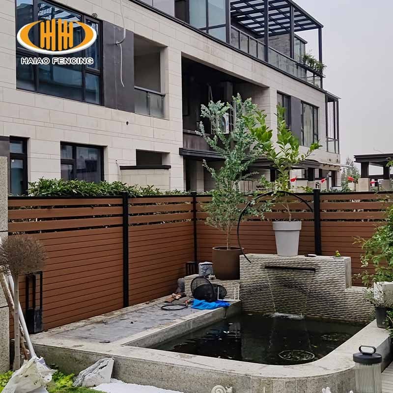 Factory supply 6x8 fence vinyl high quality wood plastic composite board used wood fencing for sale