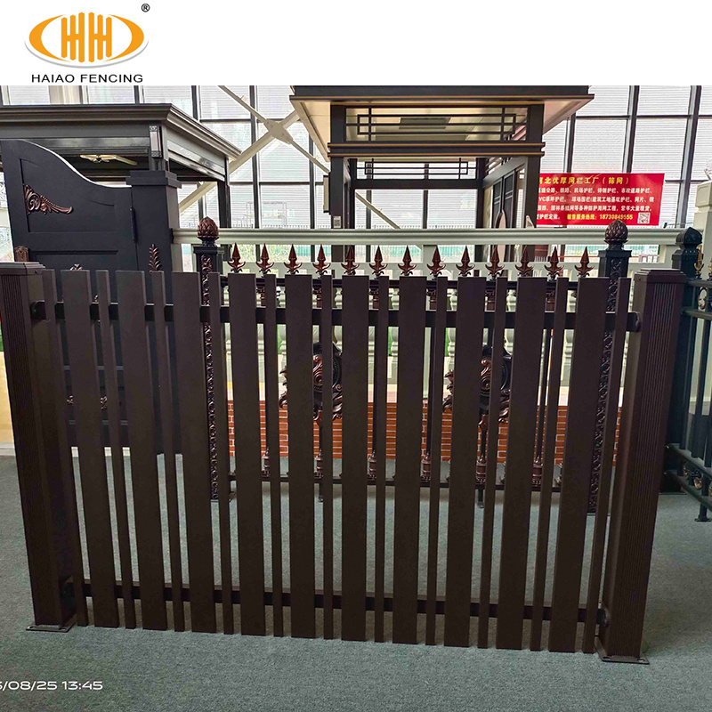 Corrugated tiltable fence privacy screen no dig louvered 6 foot aluminum tube sheet for fence and railings